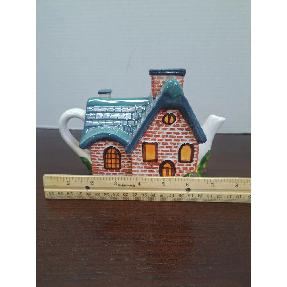 Thomas Kincaid Red Brick Cottage Teapot